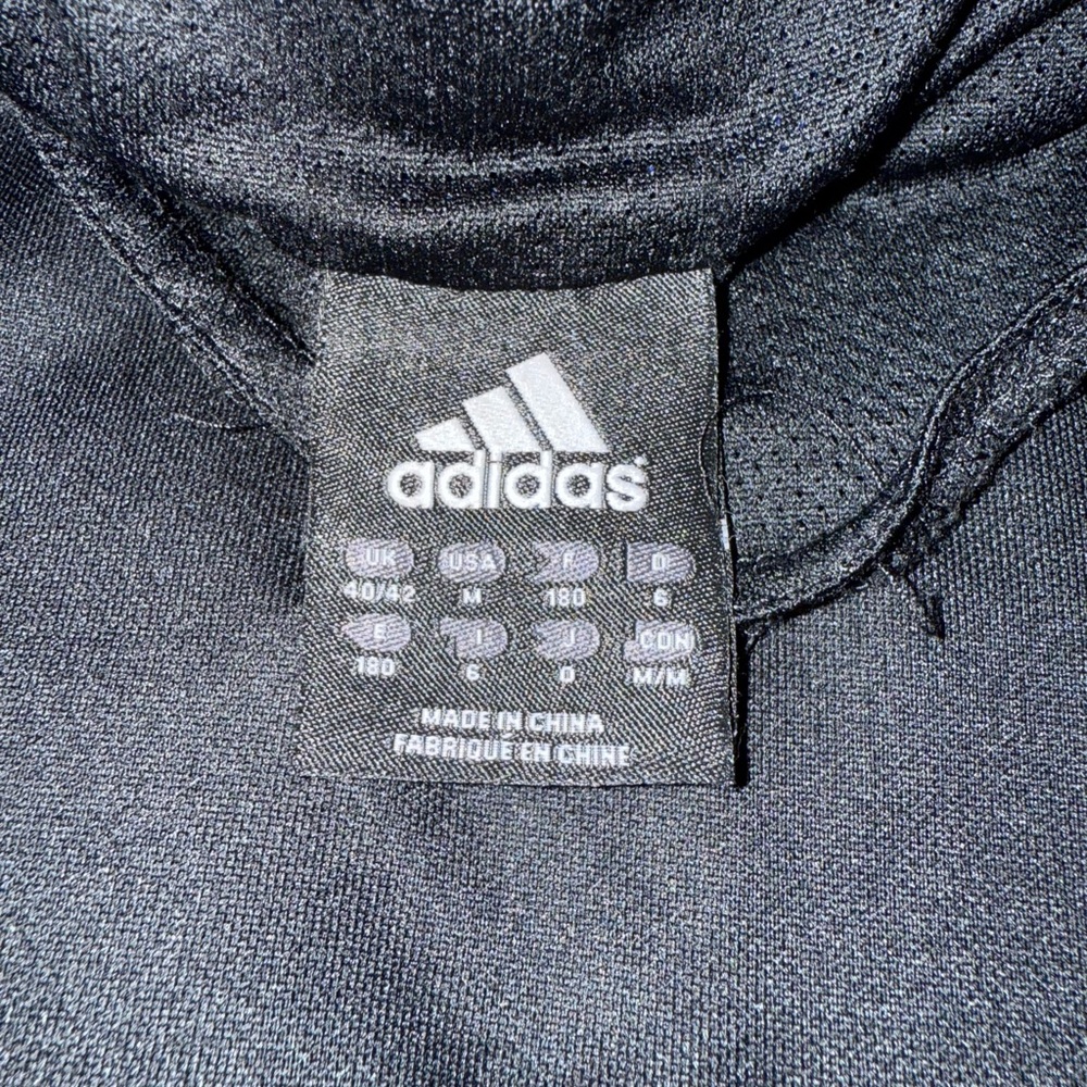 Adidas Full Zip Climacool Jacket Men's Medium  Blue Black 3 Stripe Logo - Picture 2 of 3